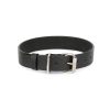 Black Full Grain Leather Dog Collar 3 5 cm 1