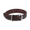 Braided Leather Brown Collar For Large Dogs 1