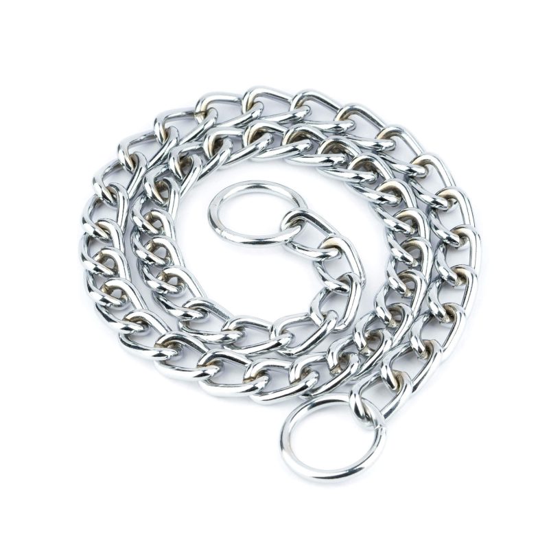 Choke Chain Dog Collar Silver Steel Chrome Plated 5