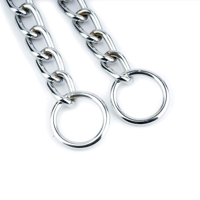 Choke Chain Dog Collar Silver Steel Chrome Plated 6