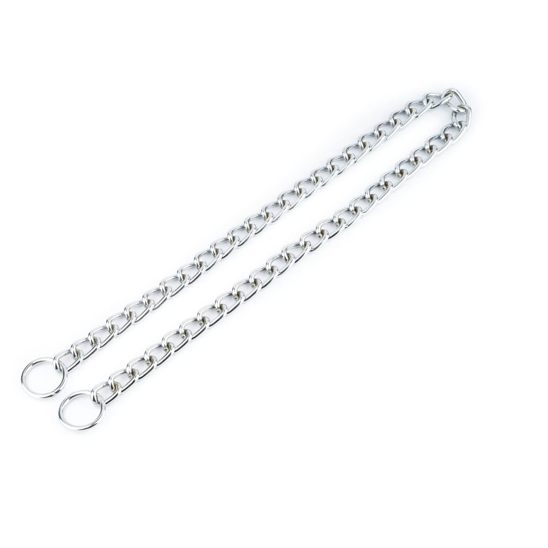 Choke Chain Dog Collar Silver Steel Chrome Plated 7