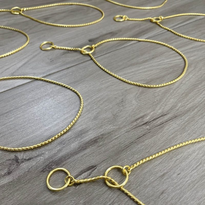 Luxury Gold Snake Chain Show Choke Collar 3 mm 4