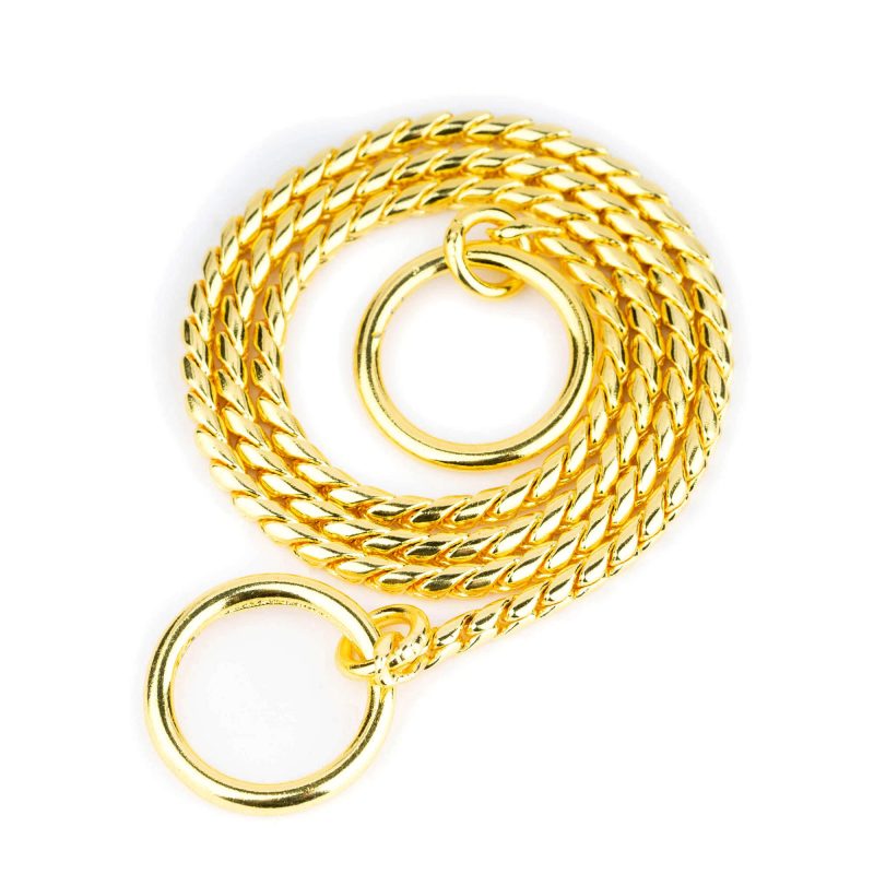 Luxury Gold Snake Chain Show Choke Collar 3 mm 8