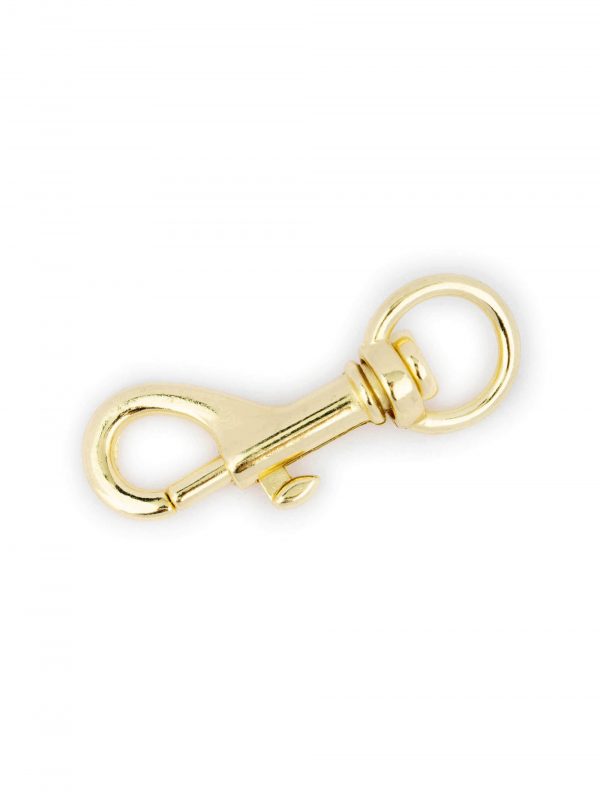 Spring Snap Hook 46 Mm Gold Brass Plated 1