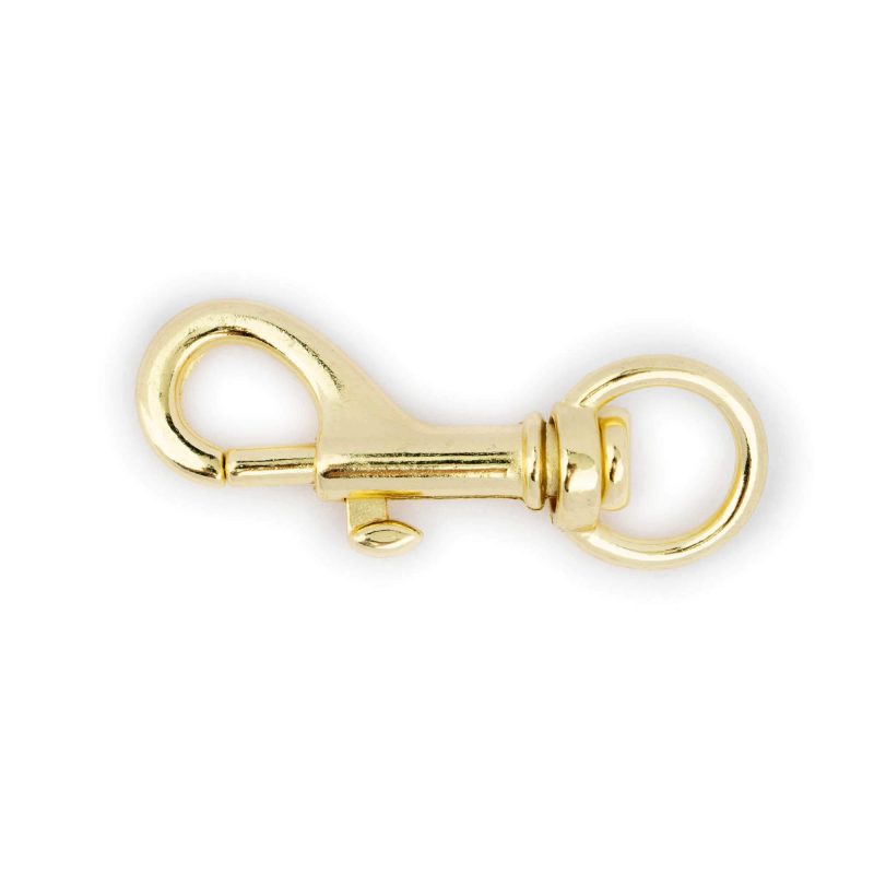 Spring Snap Hook 46 Mm Gold Brass Plated 2