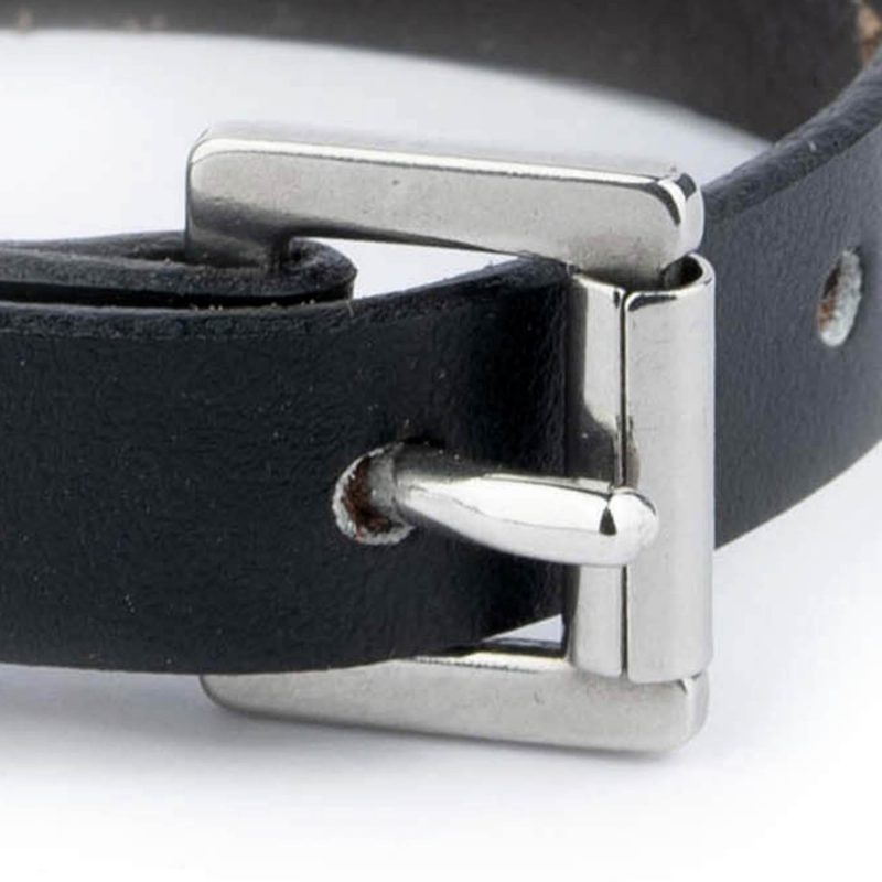 Black Cat Collar With Silver Buckle 2