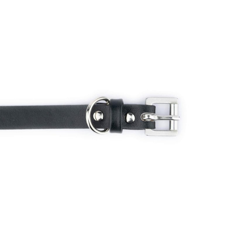 Black Cat Collar With Silver Buckle 4