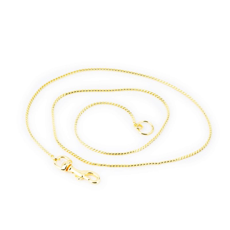 Dog Show Lead Snake Chain Gold Plated 2 mm 90 cm 5