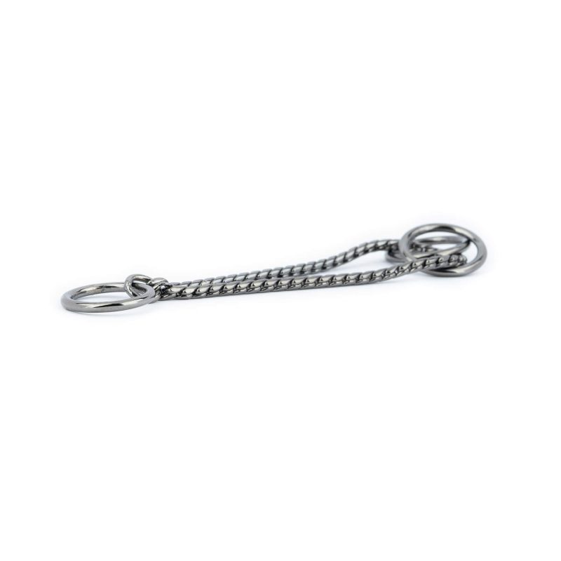 Martingale Snake Chain For Dog Collar Black Chrome 3 mm 4
