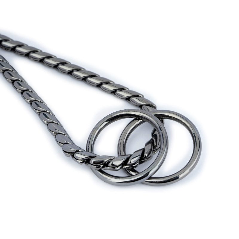 Martingale Snake Chain For Dog Collar Black Chrome 5 mm 2