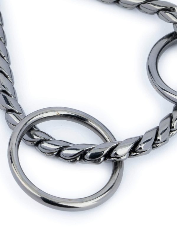 Martingale Snake Chain For Dog Collar Black Chrome 5 mm 6