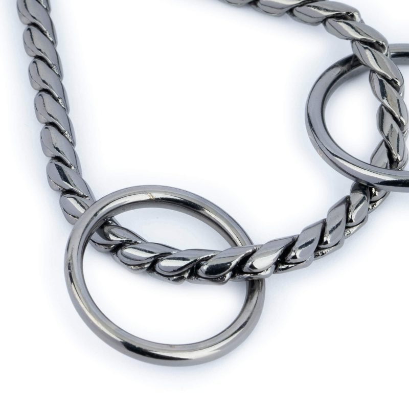 Martingale Snake Chain For Dog Collar Black Chrome 5 mm 6