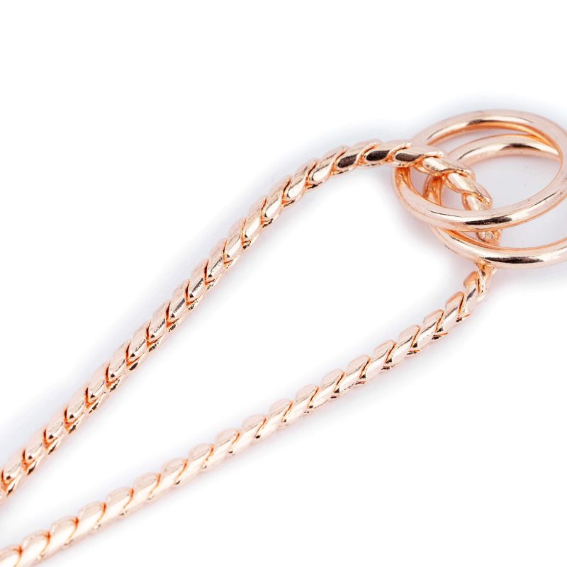 Martingale Snake Chain For Dog Collar Rose Gold 3 mm 4