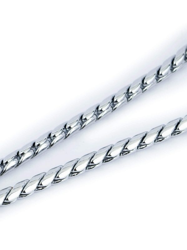 Martingale Snake Chain For Dog Collar Silver Chrome 3 mm 5