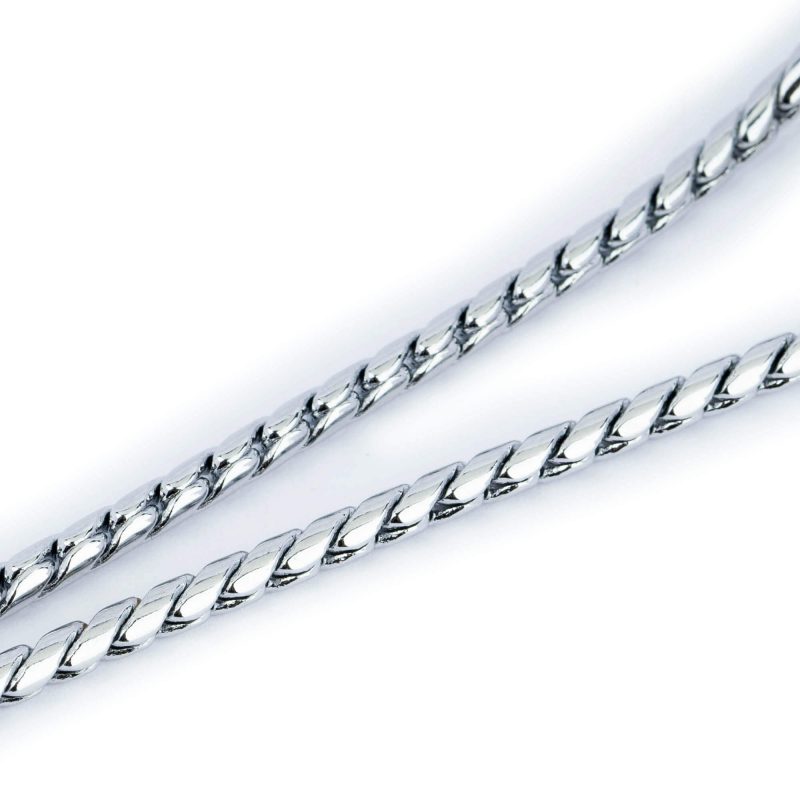 Martingale Snake Chain For Dog Collar Silver Chrome 3 mm 5