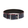 best large dog collar dark blue with red edges 1
