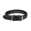 black braided leather dog collar for large dogs 1 BRAIBL35ROSI