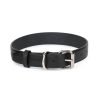 black collar for dogs full grain leather 1