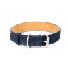 blue suede dog collar genuine leather 1