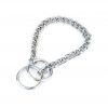 choke collar for small dogs silver single chain 1