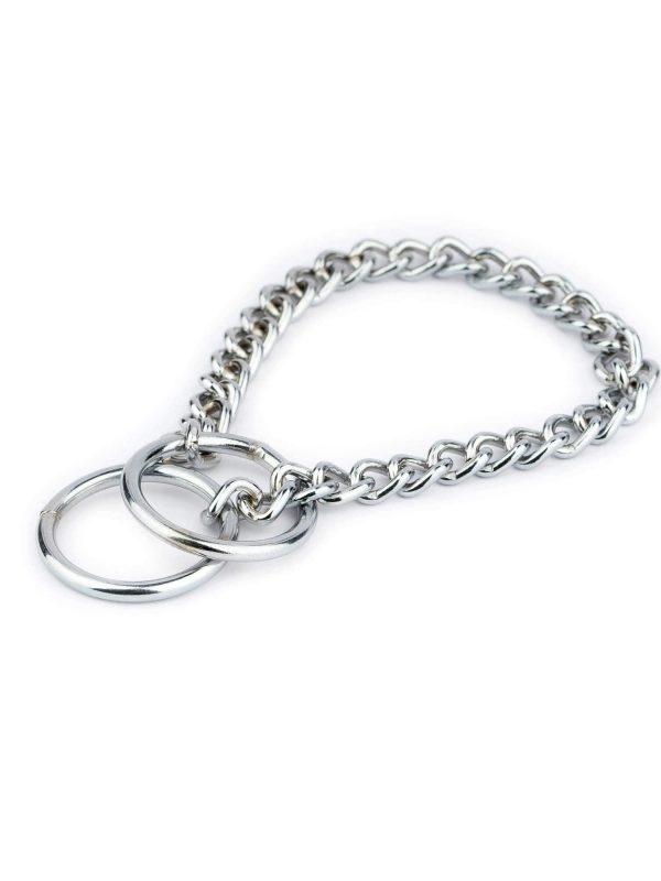 choke collar for small dogs silver single chain 2
