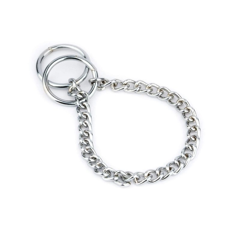 choke collar for small dogs silver single chain 4
