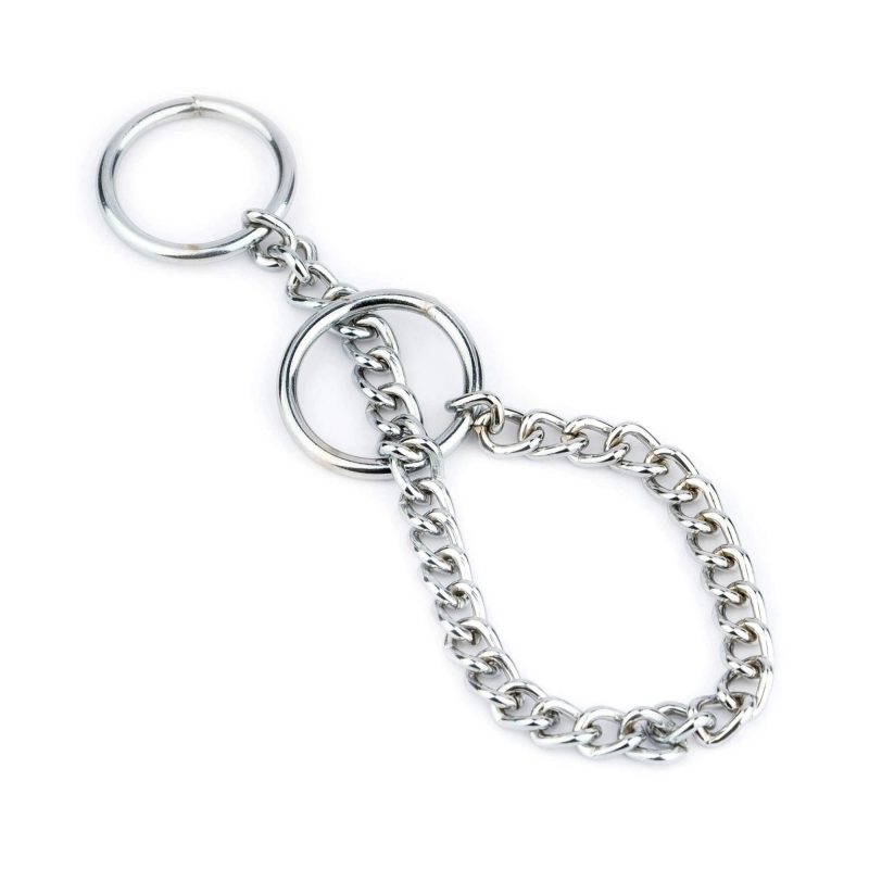 choke collar for small dogs silver single chain 5