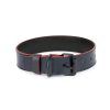 dog collar for big dogs dark blue with red edges 1