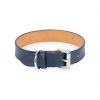 navy blue dog collar genuine leather 1