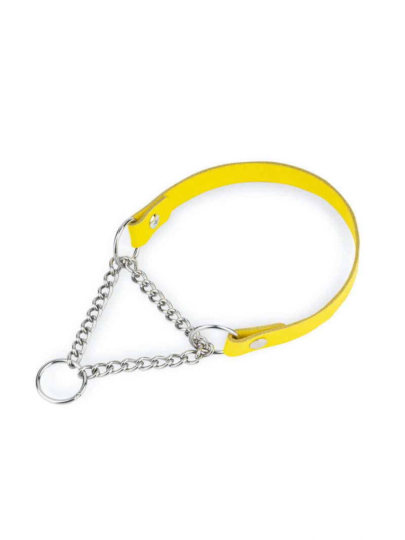 yellow collar martingale genuine leather 1