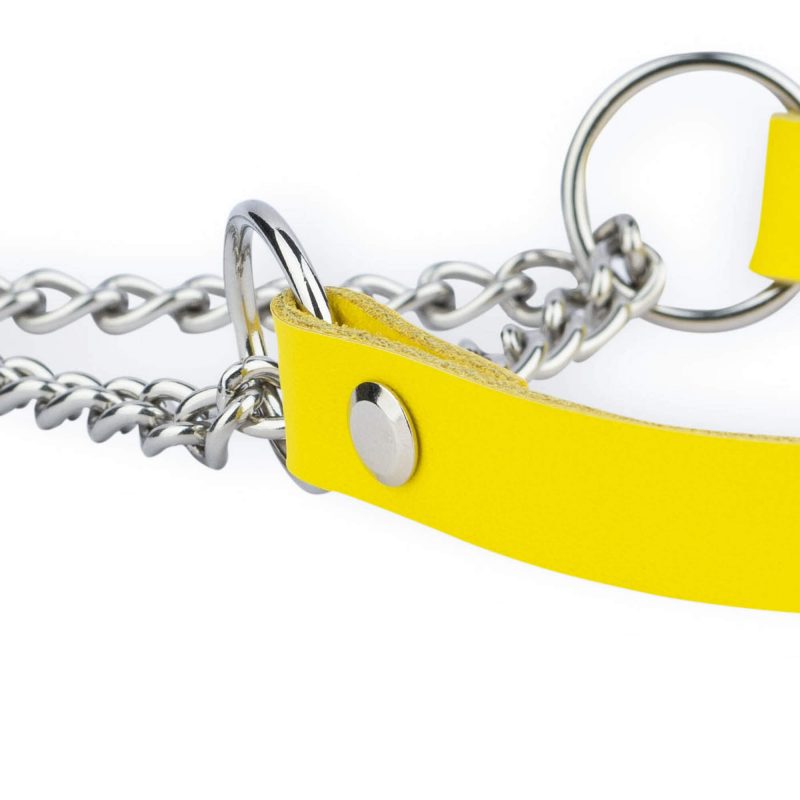 yellow collar martingale genuine leather 3
