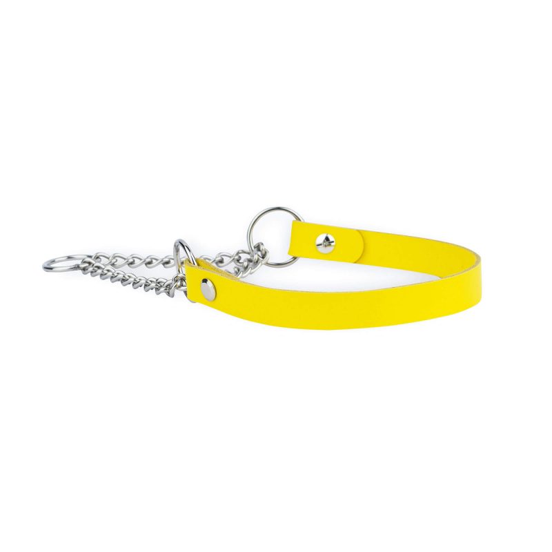 yellow collar martingale genuine leather 4
