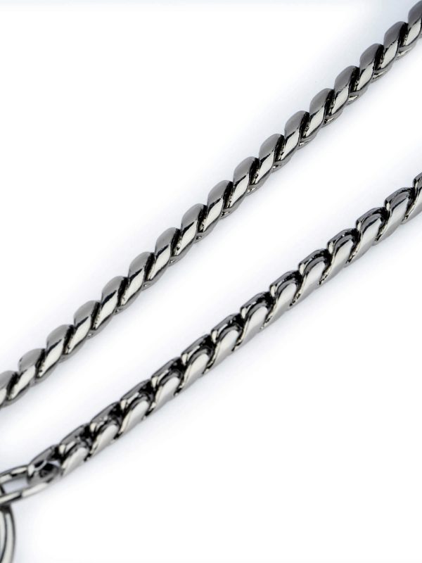 Martingale Snake Chain Dog Show Collar 5 mm Black Nickel 6