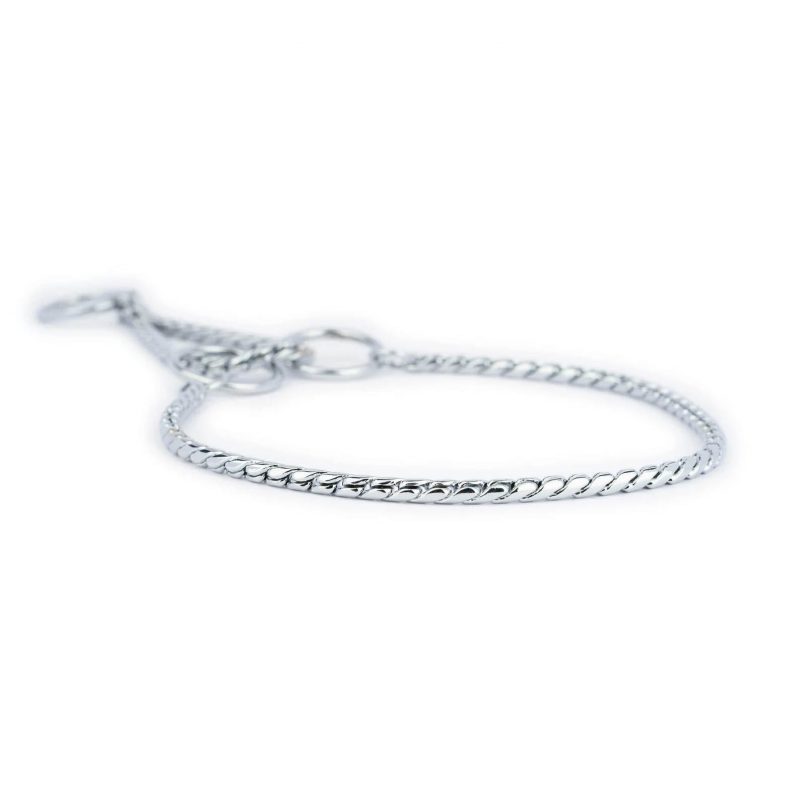 Martingale Snake Chain Dog Show Collar 5 mm Silver 4
