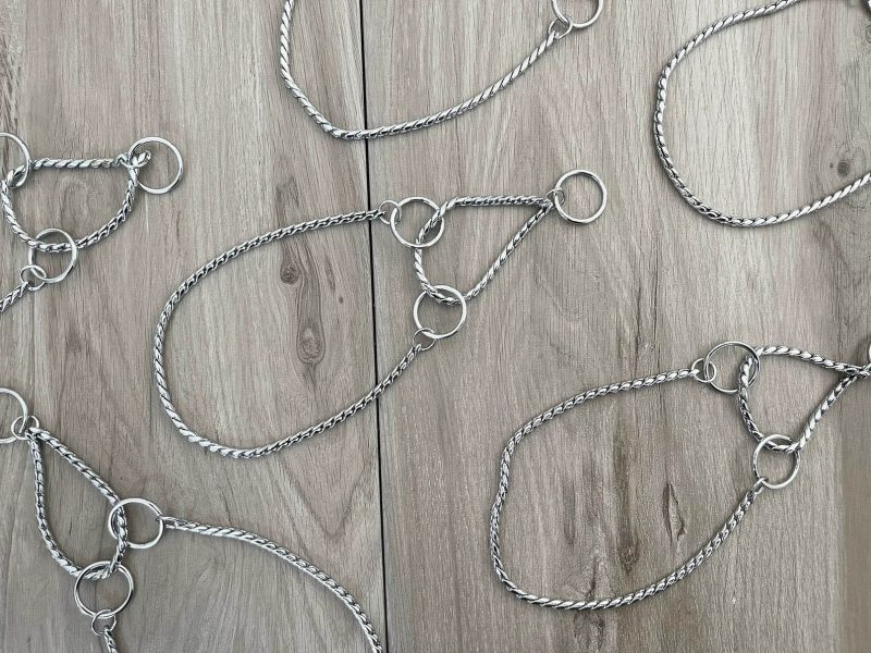 Martingale Snake Chain Dog Show Collar 5 mm Silver 5