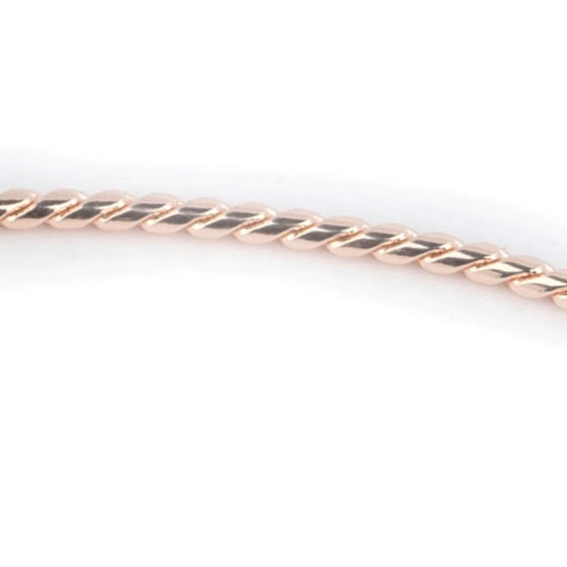 dog show collar rose gold snake chain martingale 3 mm 6