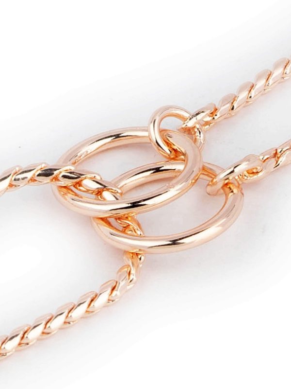dog show collar rose gold snake chain martingale 3 mm 8