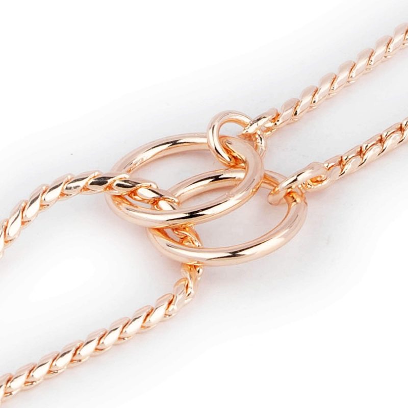 dog show collar rose gold snake chain martingale 3 mm 8
