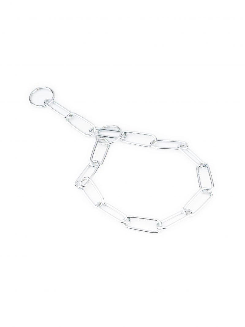 Long Link Choke Chain Dog Collar 1